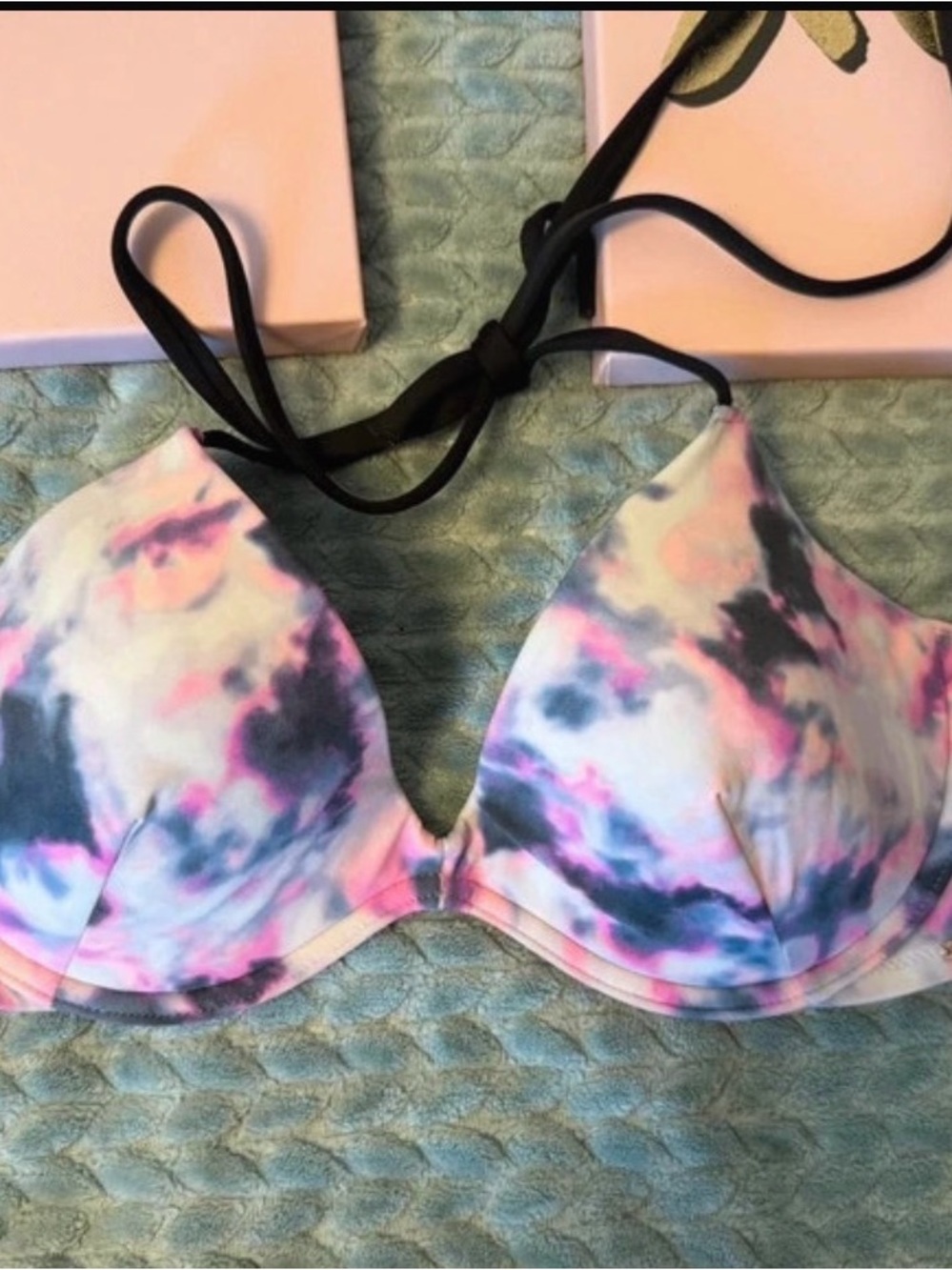PINK by VS Push-Up Tie-Dye Bikini Top - Pink Multi